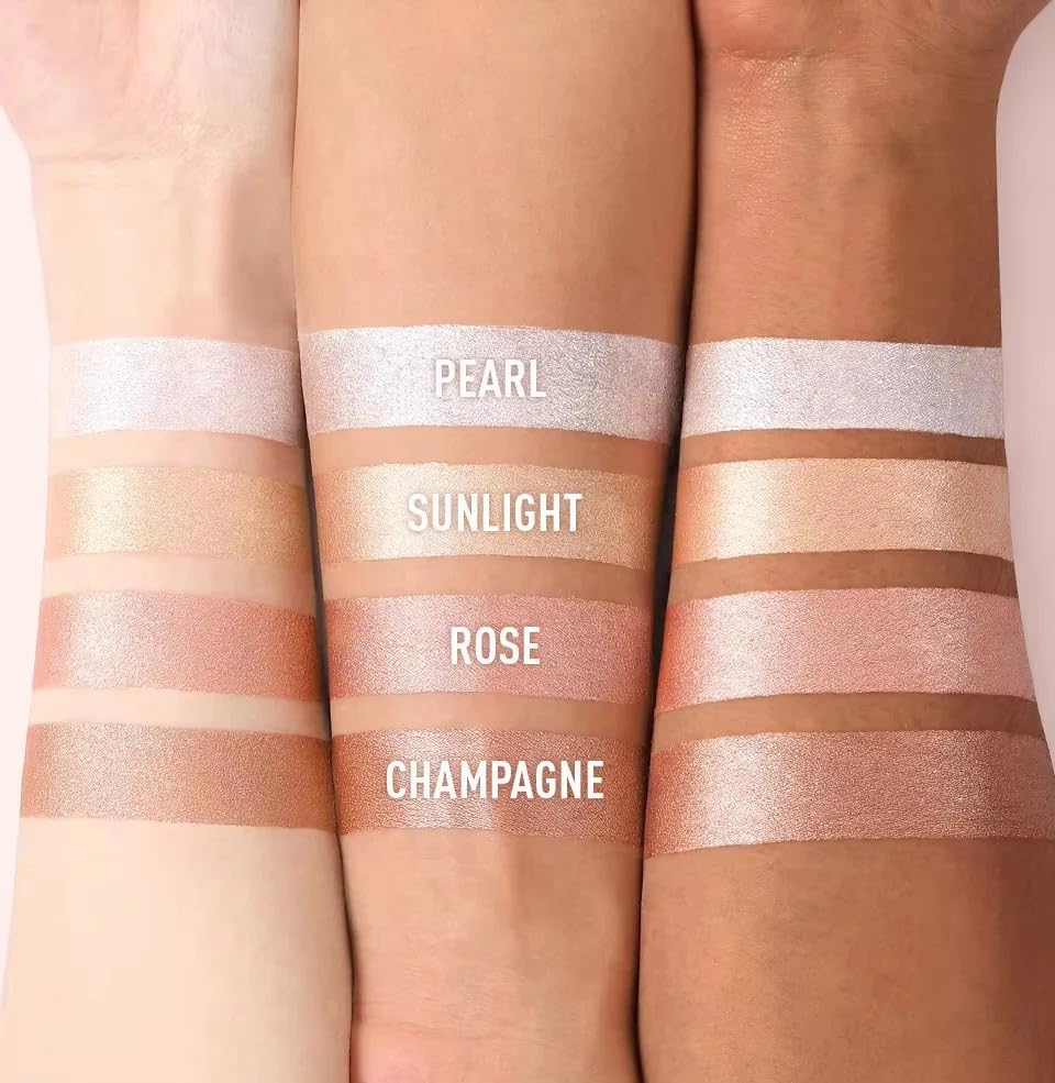 COSLUXE O TWO O Liquid Highlighter Galaxy Swirl, Dewy & Shimmer Finish, Long-Lasting Glow, Lightweight Face Illuminator, Buildable Shimmer Finish, 15ml (03 - Rose) - Image 2