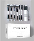 BEILI Make Up Set, 12-Piece Professional Makeup Brush Set, 18-in-12 Brush with Two Ends for Powder, Foundation, Concealer, Eyebrows, Eyeshadow, Contour, Eyeliner, Blender Brush
