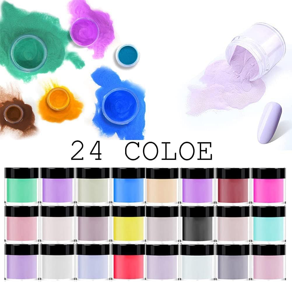 NAILWIND 24 Color Acrylic Nail Powder Set, Acrylic Powder Set, Nail DIY Art Design, Acrylic Nail Art 3D Nail Sculpture French Nail Extension, Gift for Women - Image 8