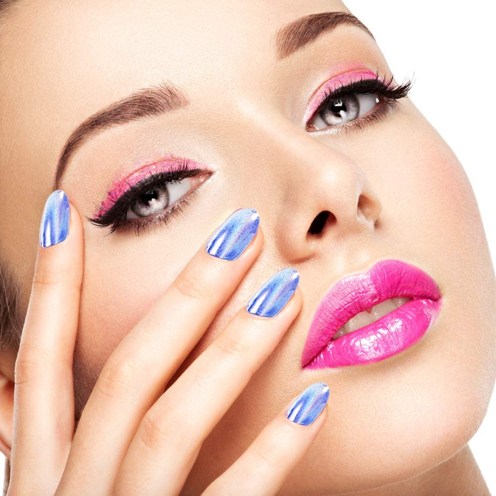 NAILWIND Nail Glitter Powder, Chrome Nail Powder, Metallic Mirror Powder, for Woman Girls,Nails Decoration,Nail Art Manicure,Nail Designs (6 Pcs Set, Pink) - Image 3