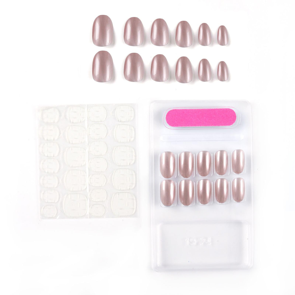 NAILWIND 24 Natural French Short False Nails Acrylic Full Cover Nails,Natural Fake Nails Delicate & Comfortable for Women and Girls (N18, 24 Count -Pack of 1) - Image 3