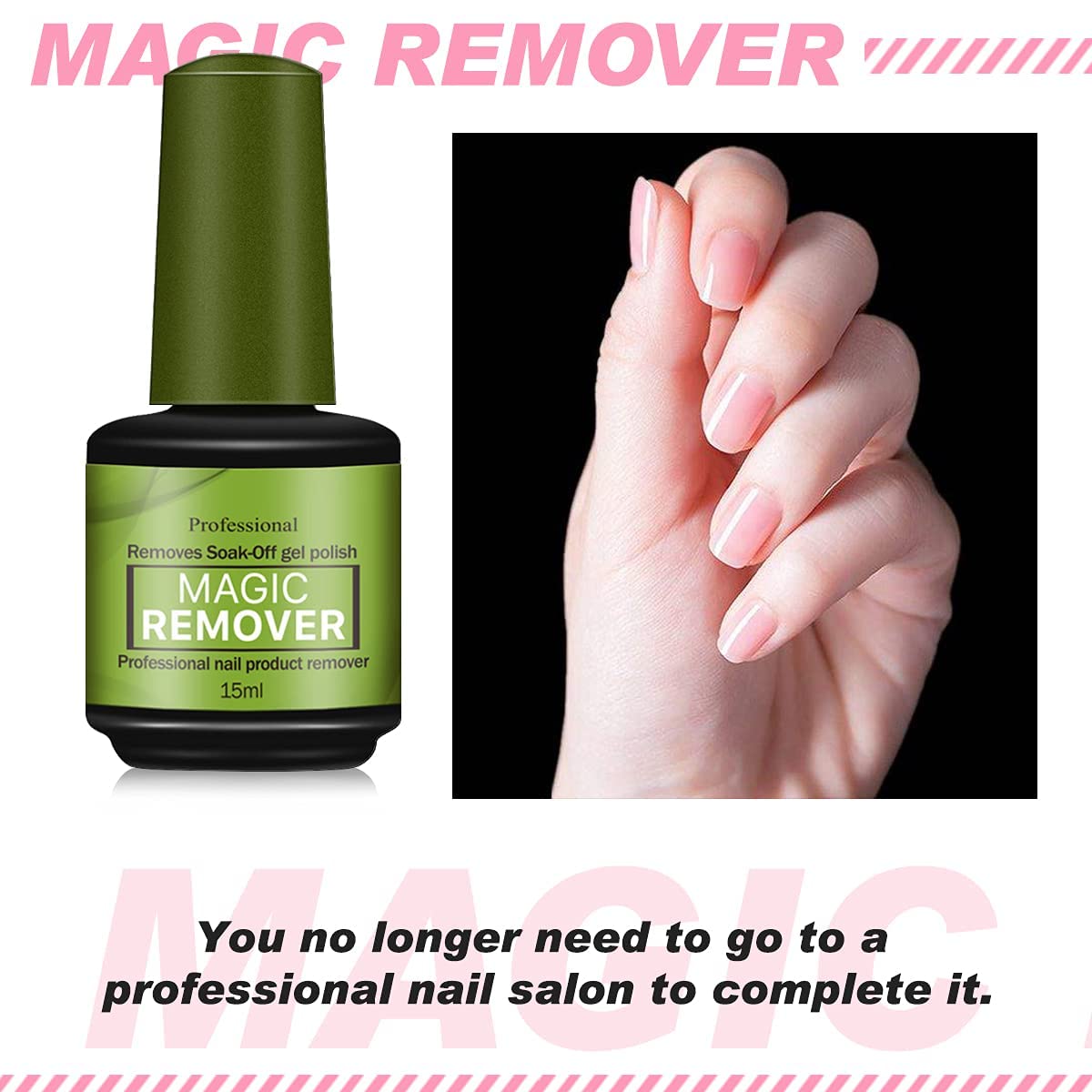 My Colors Gel Nail Polish Remover, Professional Remove Gel Nail Polish, Magic Remove Soak-Off Gel Polish, Peel Off In 2-5 Minutes, No Need for Foil, Soaking or Wrapping - Image 5