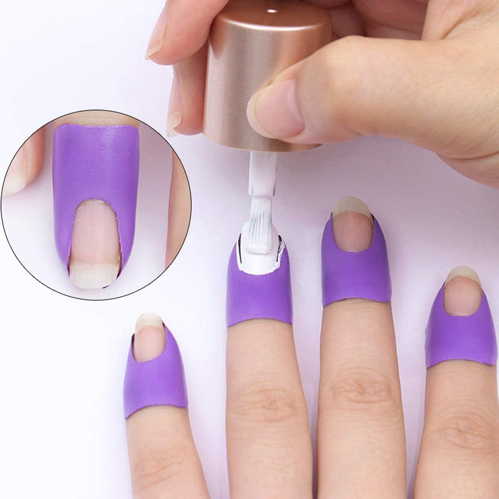 NAILWIND Nail Protector, Nail Peel Off Tapes, Disposable Nails Polish Protector Soft U-Shape Spill-Proof Sticker Tape for Nails Art Painting, Keep Polishing Without Mess 5 Sheets 50 Piece - Image 9