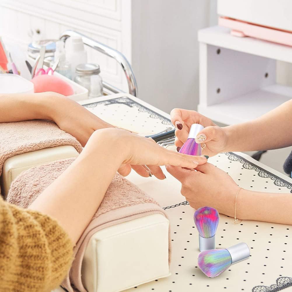 MY COLOR Color Soft nail Cleaner Brush, Mini Nail Art Dust Makeup Remover Brush, Soft Kabuki Cleaner for Makeup, - Image 4