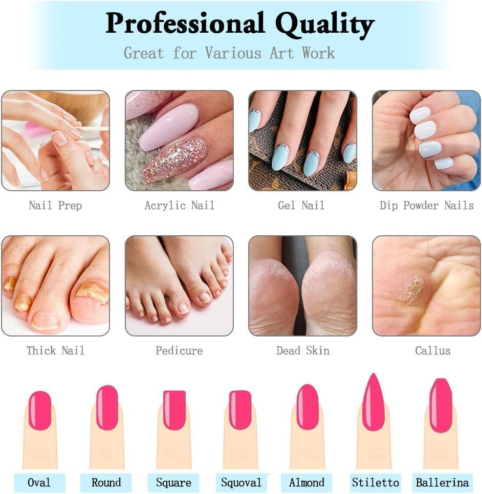 NAILWIND Nail Drill Bits Set Cuticle Tools, 10Pcs Electric Nail Drill Bits Kit 3/32",Nail Drill Machine for Nail Bits, Nail Polishing Clear and Care - Image 3