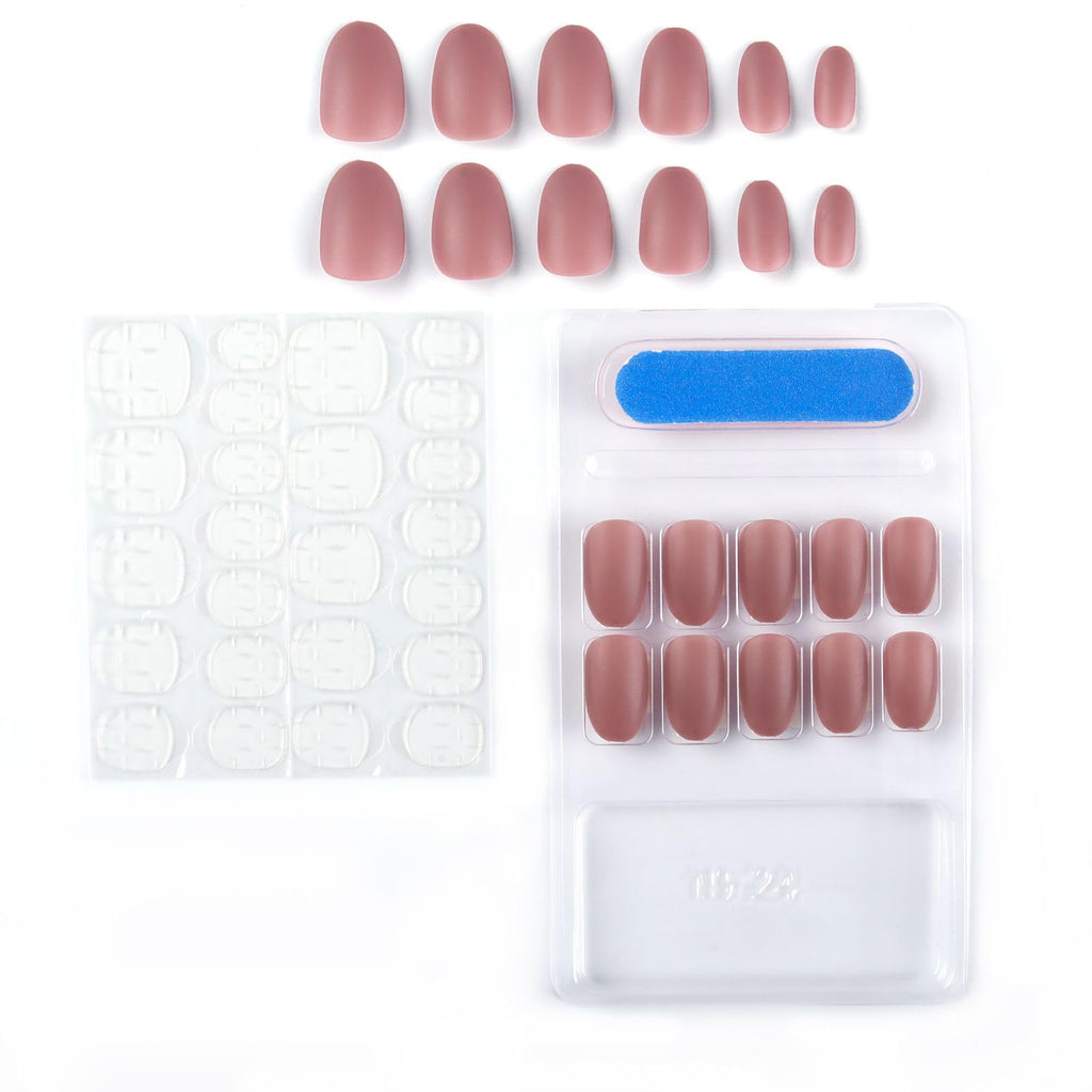 NAILWIND 24 Natural French Short False Nails Acrylic Full Cover Nails,Natural Fake Nails Delicate & Comfortable for Women and Girls (N32, 24 Count -Pack of 1) - Image 3