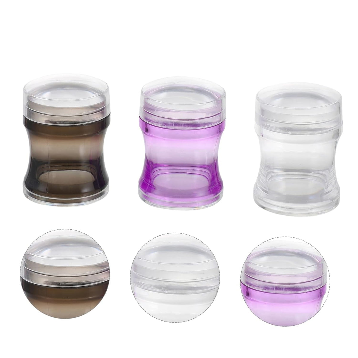 NAILWIND Nail Art Stamper, 3Pcs Clear Silicone Stamping Jelly with Scraper, Nail Art Stamping Stamper Scraper, Nail Stamp French Manicure Kit Suitable for DIY Together with Gel Nail Polish Art Tips Printing Tool Kit - Image 4