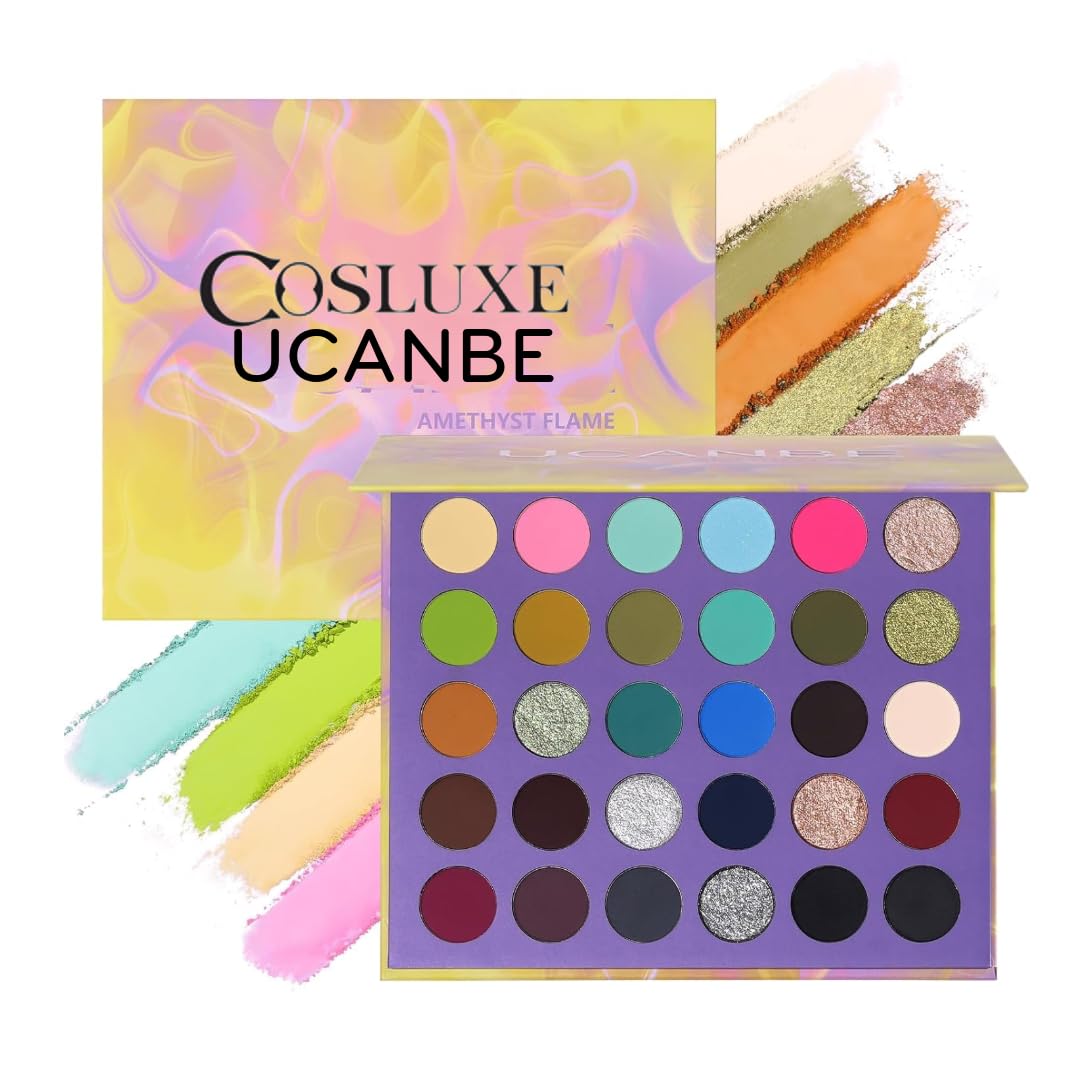 UCANBE 30 Colors Eyeshadow Makeup Palette – MACARON & Deep Neutral Tones – Matte Glitter Finishes – Highly Pigmented, Long-Lasting Eye Shadow Pallet for Daily Use, Cosplay, Festival, Party