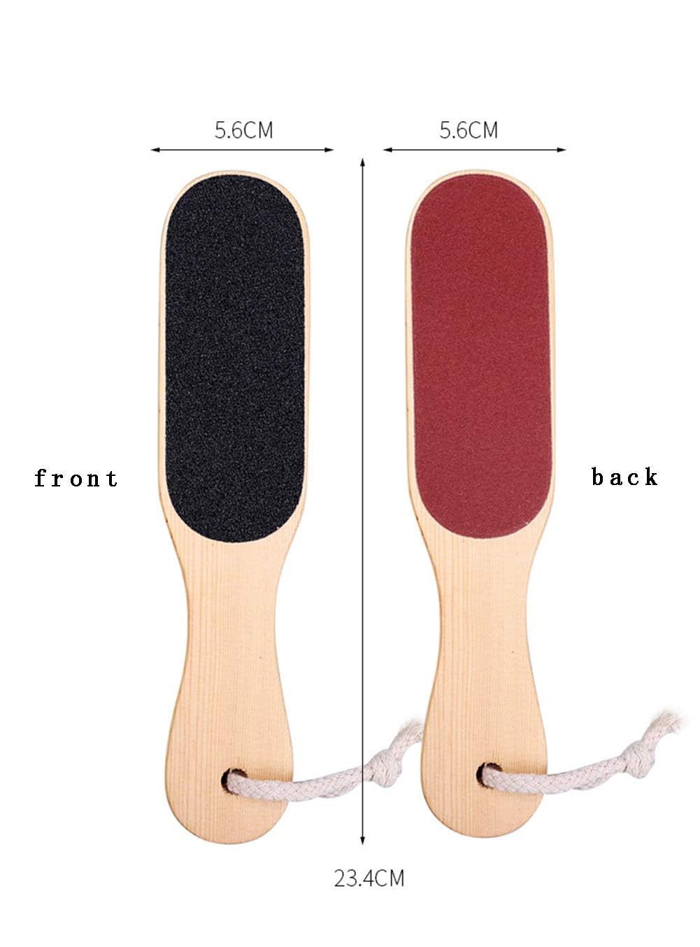 Cosluxe Foot File Callus Remover -Wooden Pedi Foot Scrubber Filer for Dead Skin-Double Sided Foot Scraper Exfoliator for Dry and Wet Feet Care - Spa Quality Foot Rasp Grater Pedicure Tools pack of 1 - Image 3