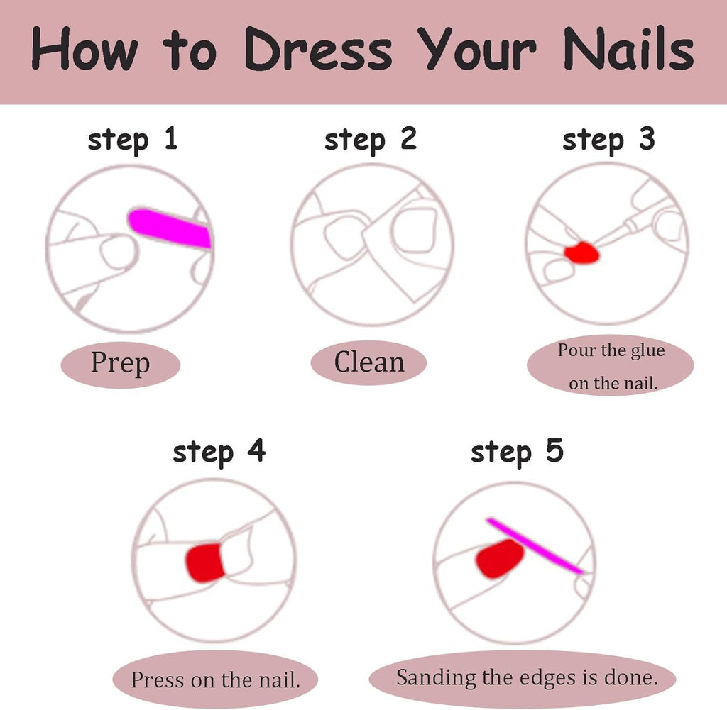 NAILWIND 9 Color Press On Nails Fake Nail 216 Pcs, French tip press-on nails, Press on Nail, Artificial Nail Extensions Combo in Multicoloured, Full Cover Glossy Nude False Acrylic Nails for Women Girls (05) - Image 8