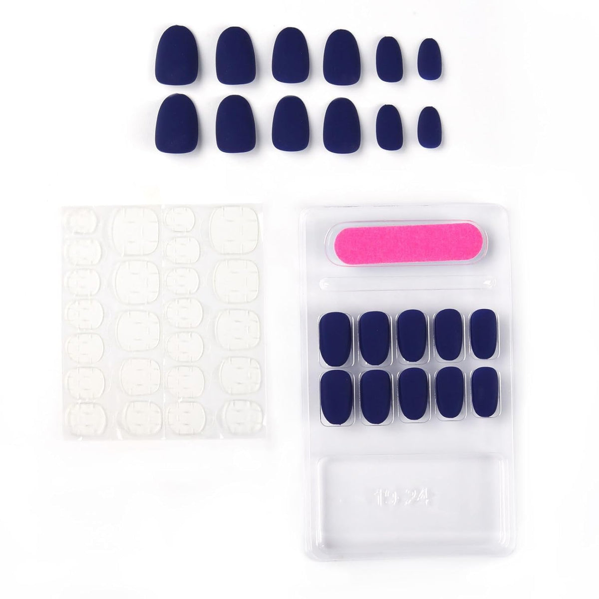 NAILWIND 24pcs Press on Nails | Matte Natural French Short False Nails | Acrylic Full Cover Nails | Natural Fake Nails Delicate & Comfortable for Women and Girls (V-35) - Image 4
