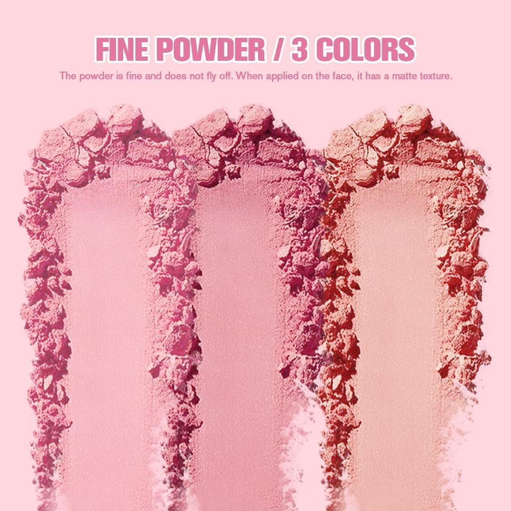 HUDAMOJI Matte Butter Blush Powder | Face Powder Blush for Long-lasting | High Color Rendering and Waterproof Makeup | Up to 12h Wear (01) - Image 3