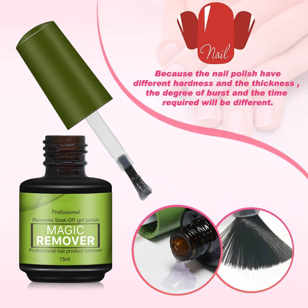 My Colors Gel Nail Polish Remover, Professional Remove Gel Nail Polish, Magic Remove Soak-Off Gel Polish, Peel Off In 2-5 Minutes, No Need for Foil, Soaking or Wrapping - Image 6