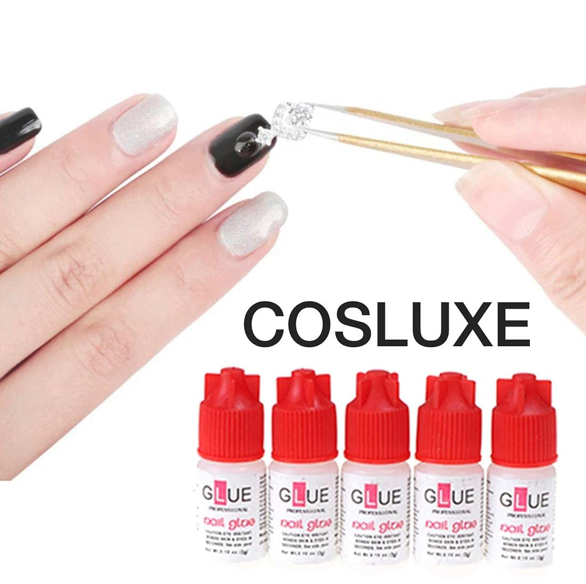 Cosluxe Professional Strong Nail Glue for Fake Nails - Nail Tips 3g (Pack of 3) - Image 5