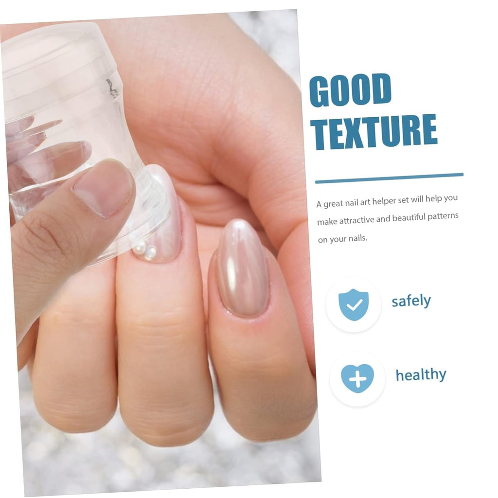 NAILWIND Nail Art Stamper, 3Pcs Clear Silicone Stamping Jelly with Scraper, Nail Art Stamping Stamper Scraper, Nail Stamp French Manicure Kit Suitable for DIY Together with Gel Nail Polish Art Tips Printing Tool Kit - Image 6