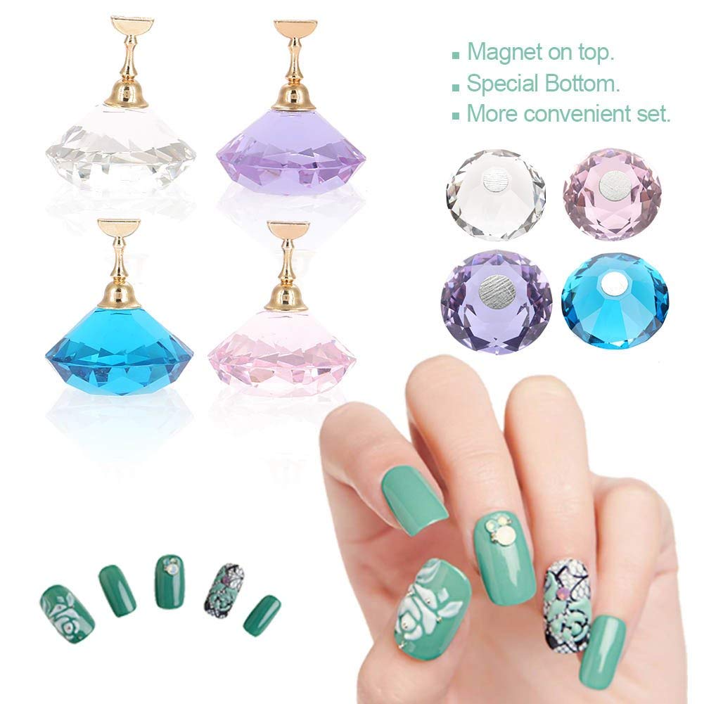 NAILWIND Nail Art Tip Holder Stand, Acrylic Stands for Display Magnetic Nail Polish Finger for Nails Practice Stand Nails Art Display Stand Set - Fingernails Press on tips - Image 5