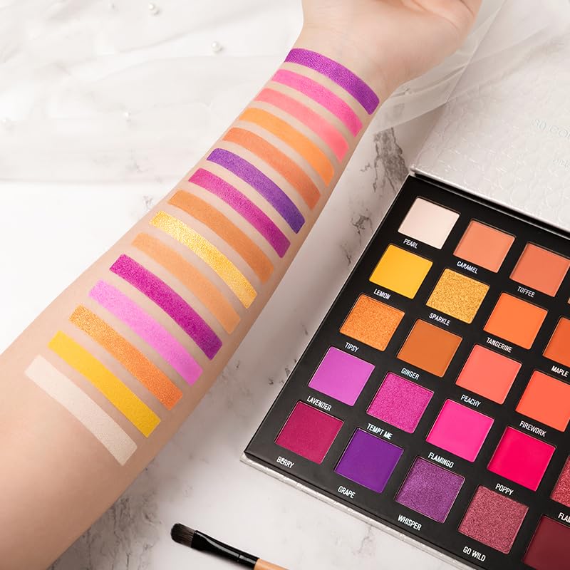 COSLUXE IMAGIC PROfessional Eyeshadow Pallete 35.8 g, GALAXY SHINE 30 COLORS EYESHADOW PALETTE matte, satin, shimmery multicolor - Image 4