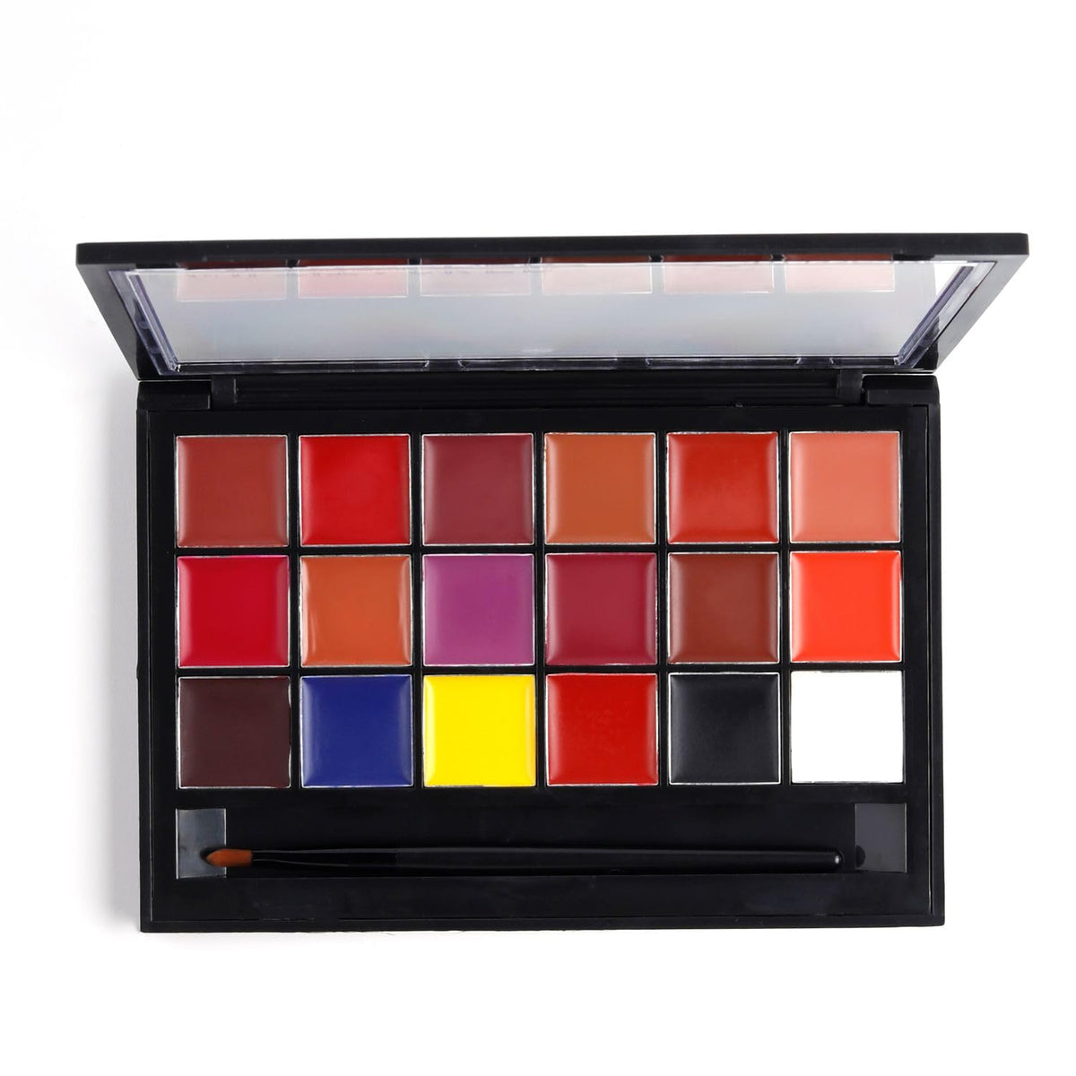 My Colors Professional Lipstick Palette, 18 Shades with Applicator Brush, Multicolour - Image 2