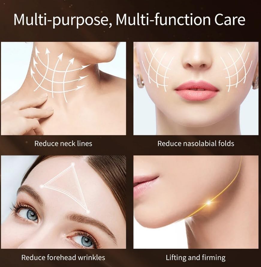 COSLUXE Multi functional Facial Massager, Beauty Face Massager for Face and Neck, Facial Massager for Skin Care, Wrinkle Reduction, Skin Tightening, Blood Circulation Boost - Ergonomic & Travel-Friendly - Image 3