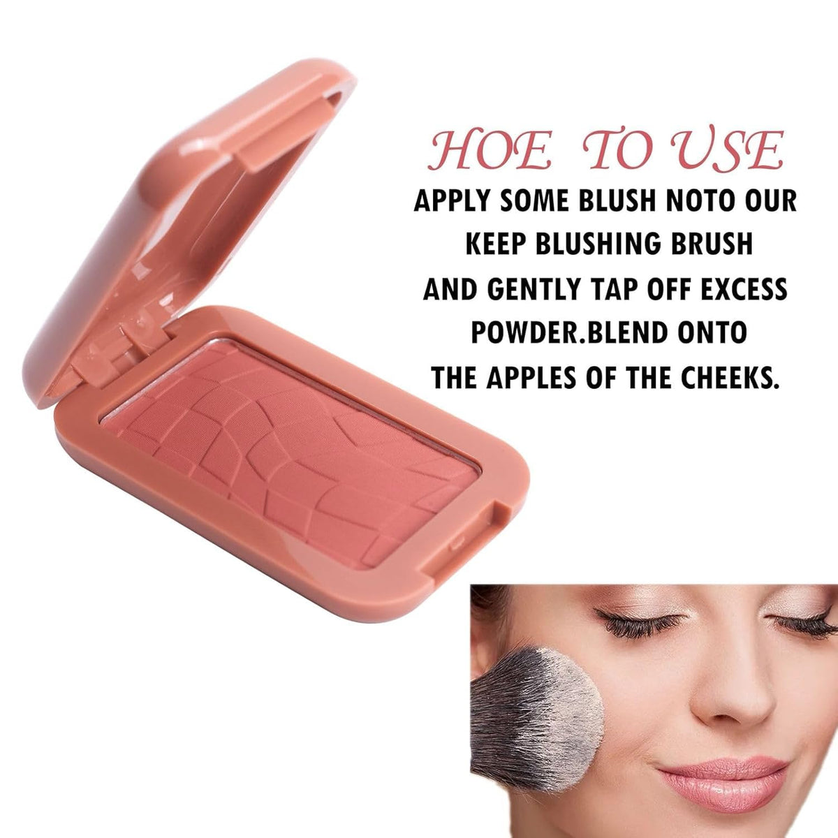 HUDAMOJI Matte Butter Blush Powder | Face Powder Blush for Long-lasting | High Color Rendering and Waterproof Makeup | Up to 12h Wear (02) - Image 9