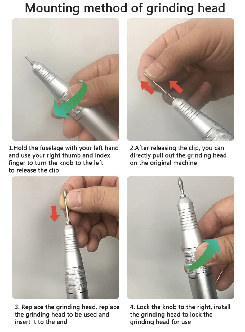 NAILWIND Nail Drill Machine 20000 RPM, Nail File Kit for Acrylic Nails, Gel Nails Glazing Nail Art Polisher Sets for Home Salon Use Nail Drill Manicure Pedicure Set - Image 9
