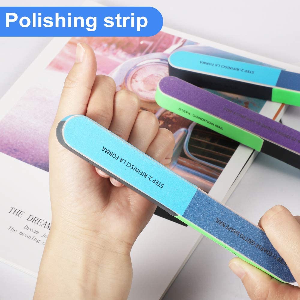 NAILWIND Professional Nail Buffer and Nail File Buffers for Women Girls, Emery Boards, Manicure Tools Nail Buffer Block for Home and Salon Use (7 Way Nail File, 3 Pcs) - Image 3