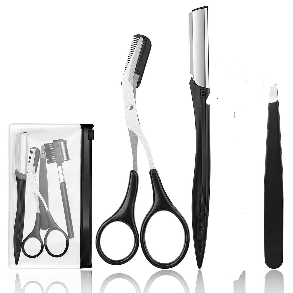 COSLUXE 5 Pcs Eyebrow Trimming Kit | Eyebrow Grooming Set | Tweezers | Scissors | Eyebrow Razor and Eyelash Applicator for Women and girls - Image 9