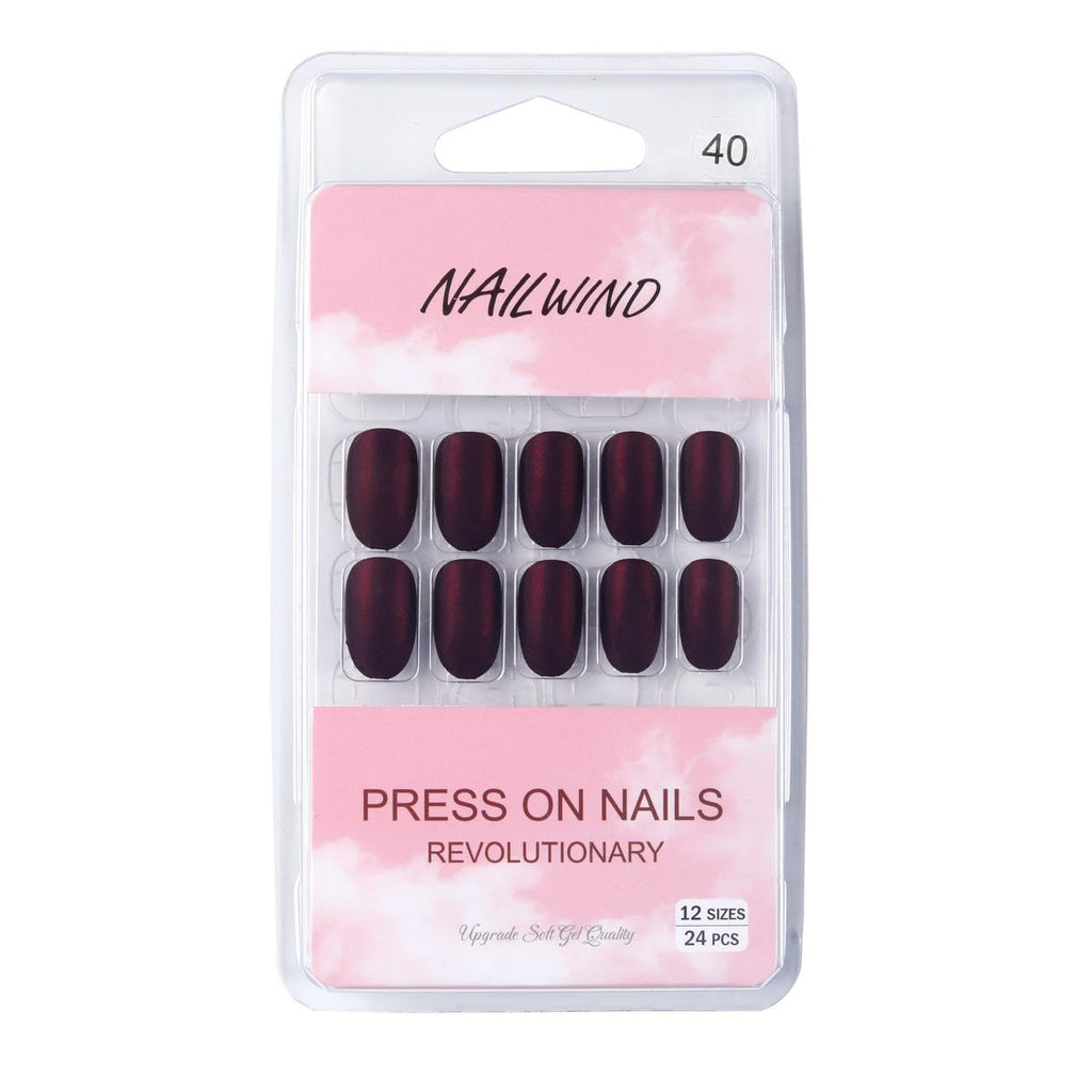 NAILWIND 24 Natural French Short False Nails Acrylic Full Cover Nails,Natural Fake Nails Delicate & Comfortable for Women and Girls (N40, 24 Count -Pack of 1) - Image 5