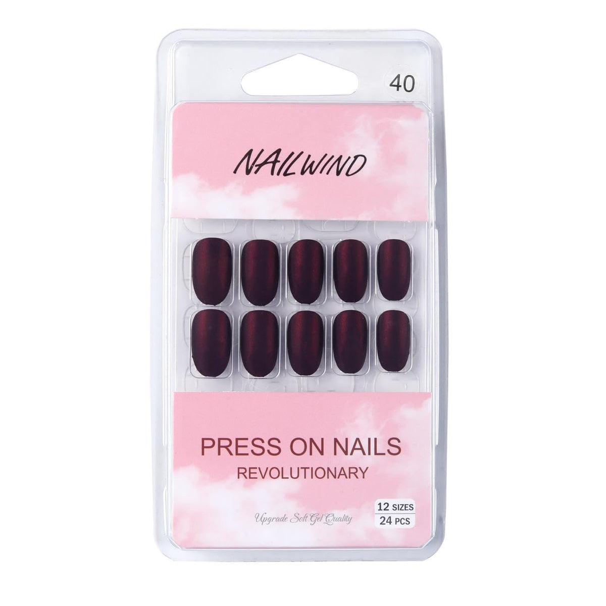 NAILWIND 24 Natural French Short False Nails Acrylic Full Cover Nails,Natural Fake Nails Delicate & Comfortable for Women and Girls (N40, 24 Count -Pack of 1) - Image 5