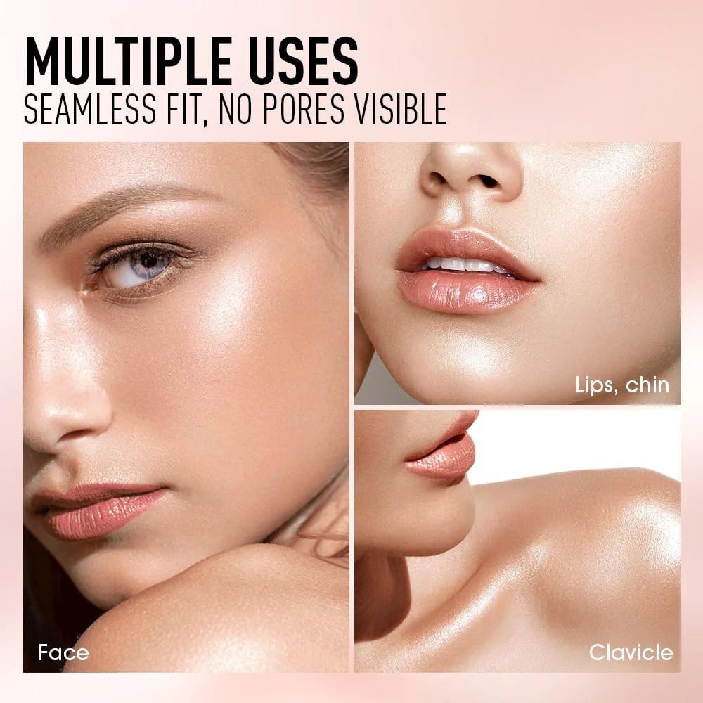 COSLUXE O TWO O Liquid Highlighter Galaxy Swirl, Dewy & Shimmer Finish, Long-Lasting Glow, Lightweight Face Illuminator, Buildable Shimmer Finish, 15ml (04 - Champagne) - Image 5