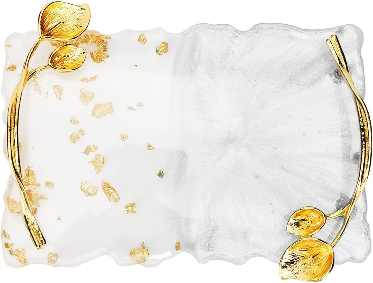 NAILWIND Resin Nail Art Palette,Nail Art Painting Mixed Color Palette Gold Edge Nail Gel Color Makeup Mixing Palette Display Board - Image 5
