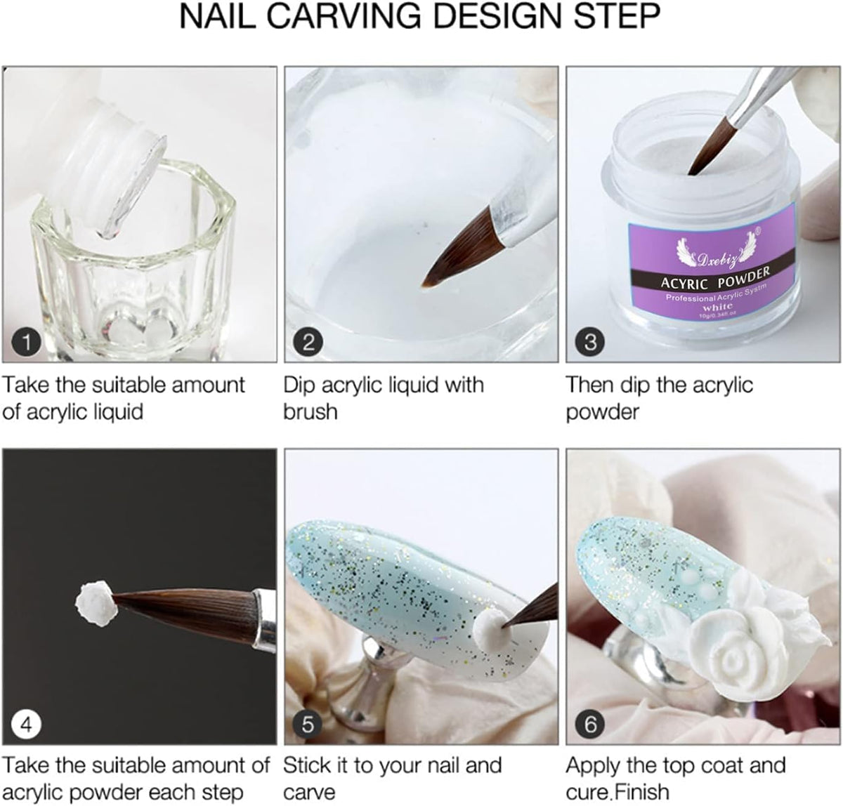 NAILWIND Professional Acrylic Nail Extension System, Acrylic Nail Kit,Acrylic Nail Powder,28g (Pink) - Image 7