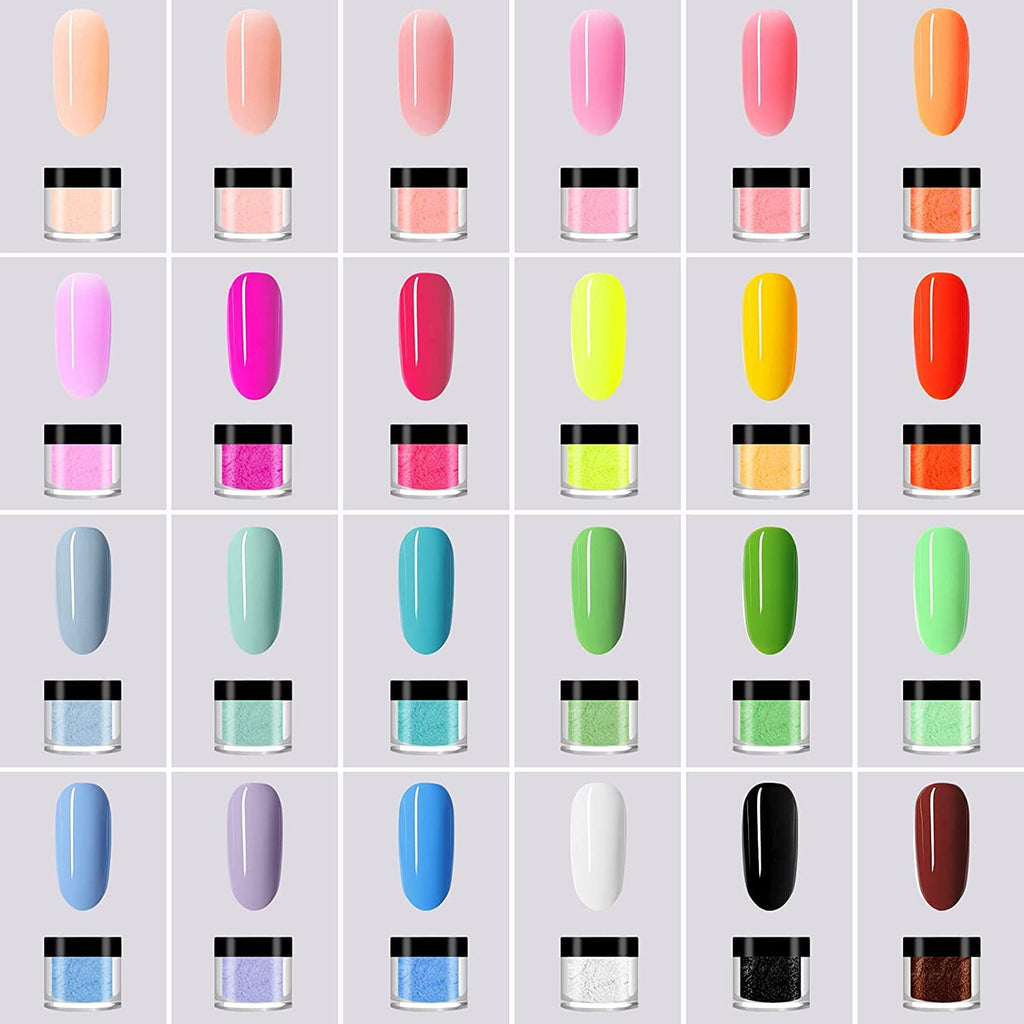 NAILWIND 24 Color Acrylic Nail Powder Set, Acrylic Powder Set, Nail DIY Art Design, Acrylic Nail Art 3D Nail Sculpture French Nail Extension, Gift for Women - Image 2