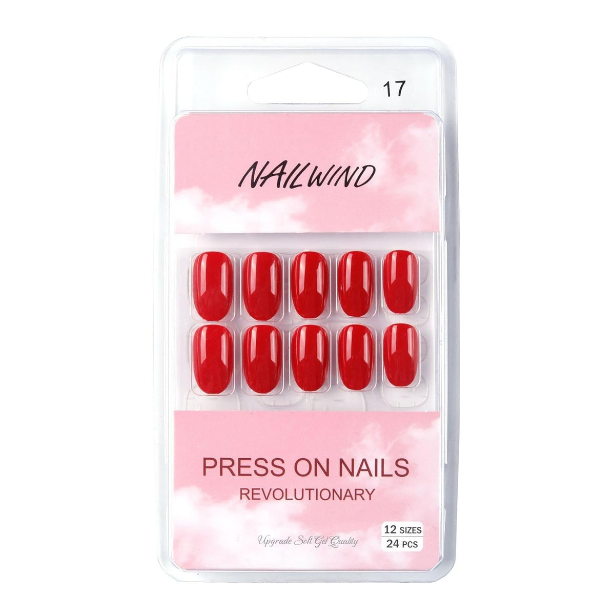 NAILWIND 24 Press on Nails | Natural French Short False Nails | Acrylic Full Cover Nails | Natural Fake Nails Delicate & Comfortable for Women and Girls (V-17)