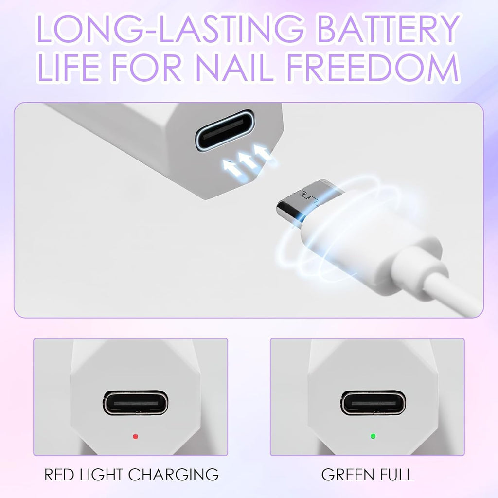 NAILWIND Professional UV/LED Nail Lamp, UV Light for Gel Nails, Quick-Dry UV Light for Nails, Gel Polish, Nail Tips, Poly Gel Extension Resin, Manicure,Soft Gel Tips, Nail Dryer, DIY Nail Art - Image 4