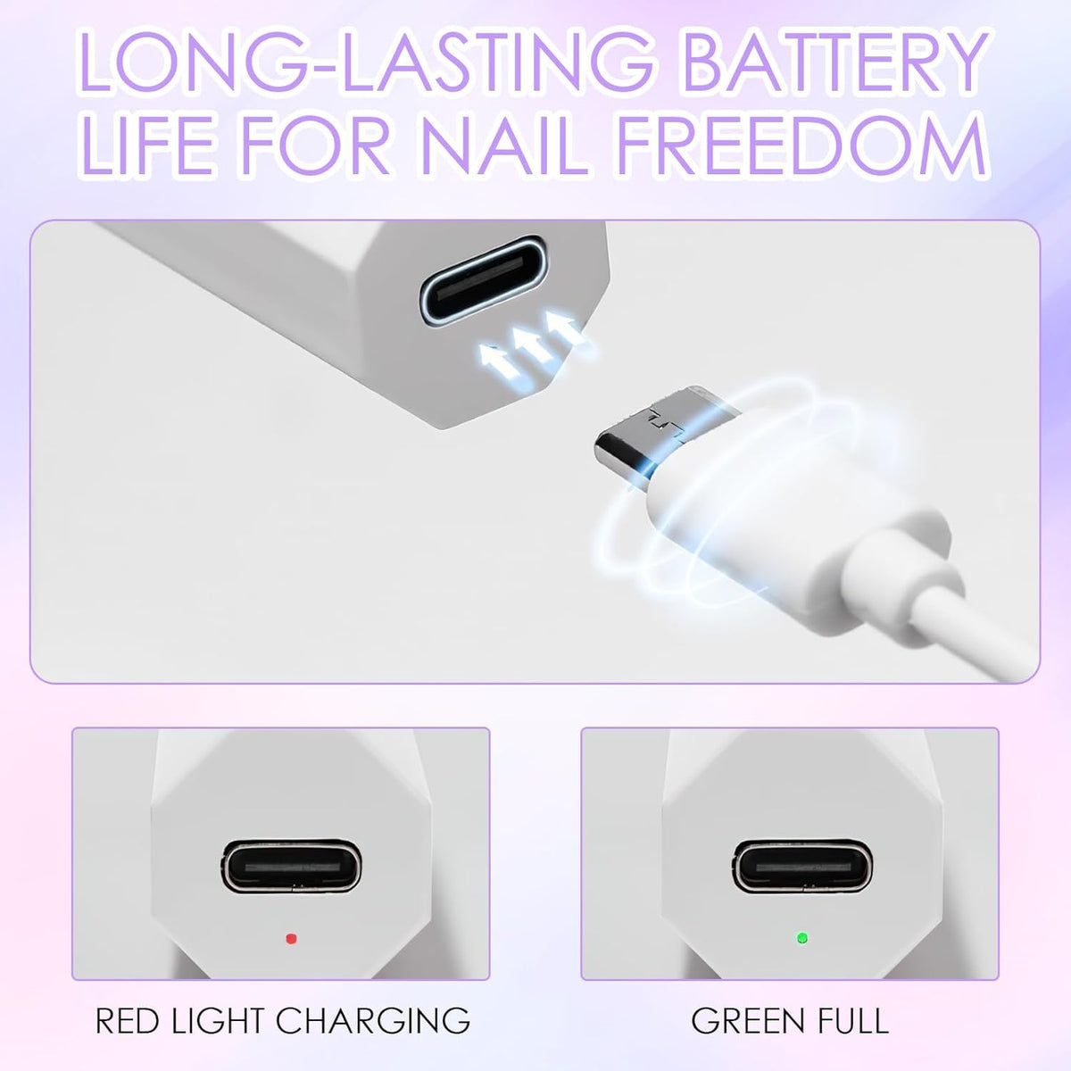 NAILWIND Professional UV/LED Nail Lamp, UV Light for Gel Nails, Quick-Dry UV Light for Nails, Gel Polish, Nail Tips, Poly Gel Extension Resin, Manicure,Soft Gel Tips, Nail Dryer, DIY Nail Art - Image 4
