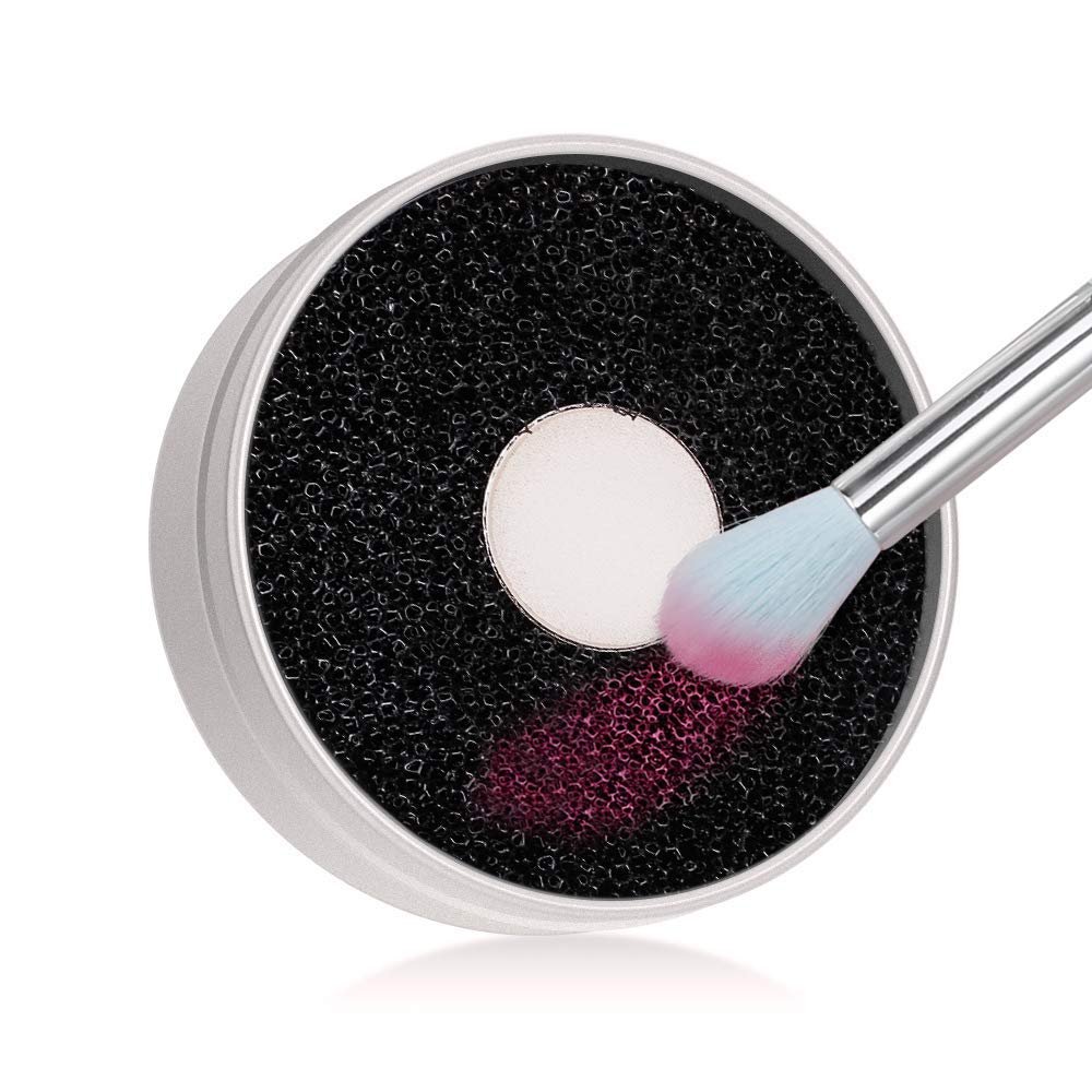 COSLUXE Makeup brush cleaner Makeup Brush Tool - Makeup Brush Quick Cleaner Sponge - Removes Shadow Color from Your Brush White and Black