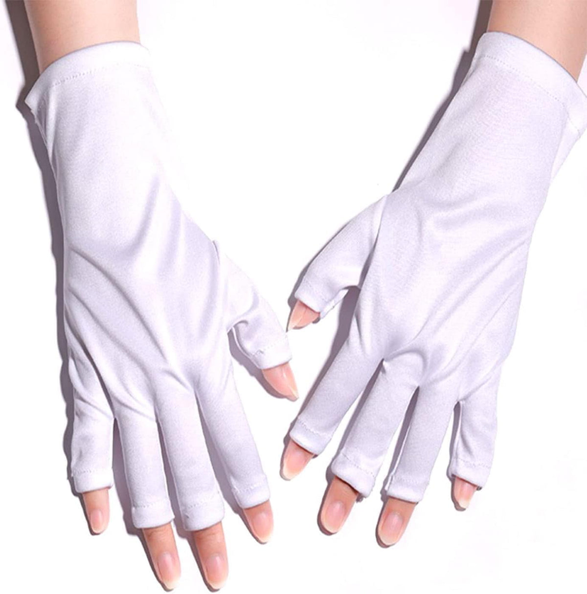 NAILWIND Anti UV Gloves - LED Nail Art Lamp Protection, White