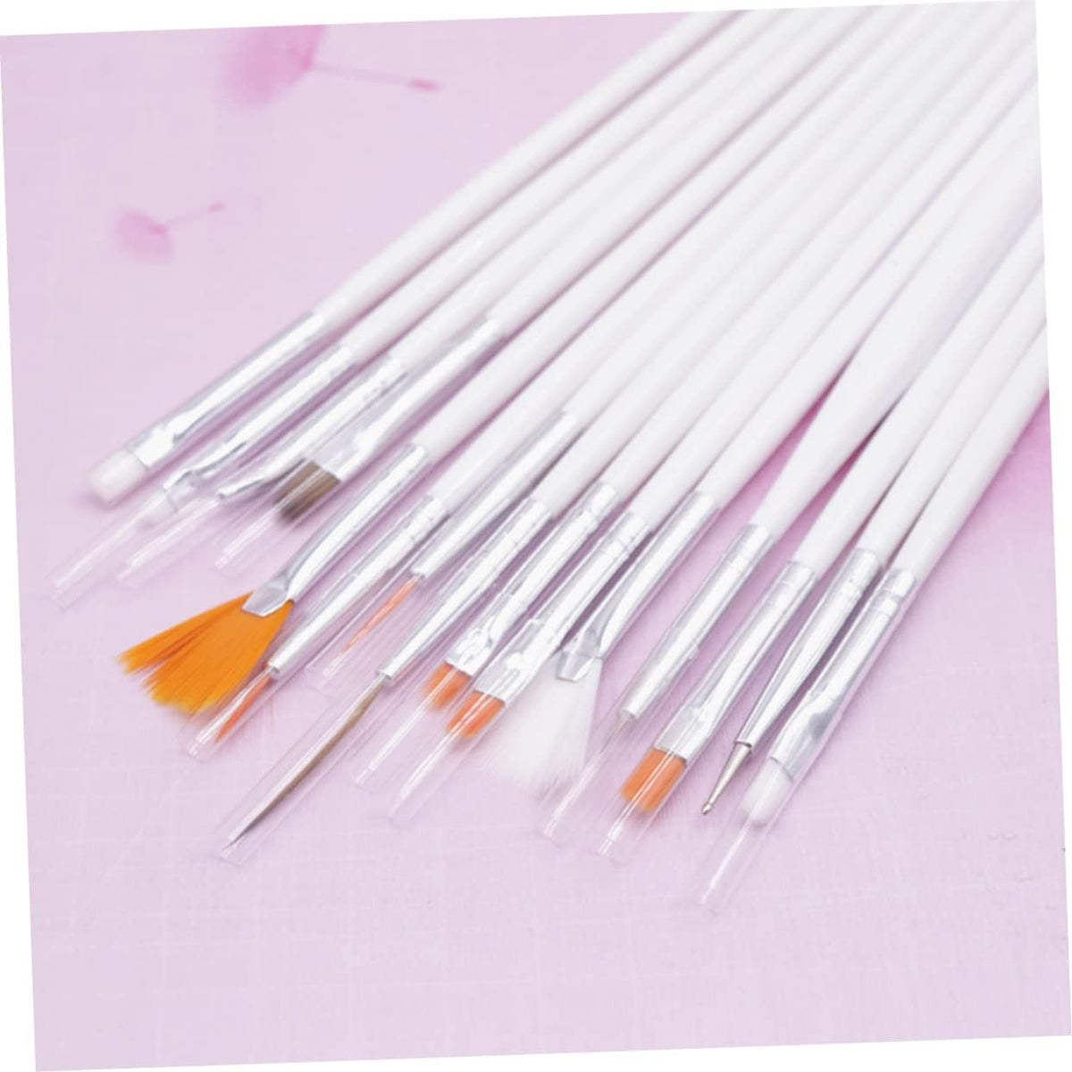 NAILWIND Nail Art Brushes, Nail Art, Design Dotting Painting Drawing Polish Brush Pen Tools,Nail Designs on Gel Acrylic and Natural Nails- Salon (White, 15 PCS) - Image 2