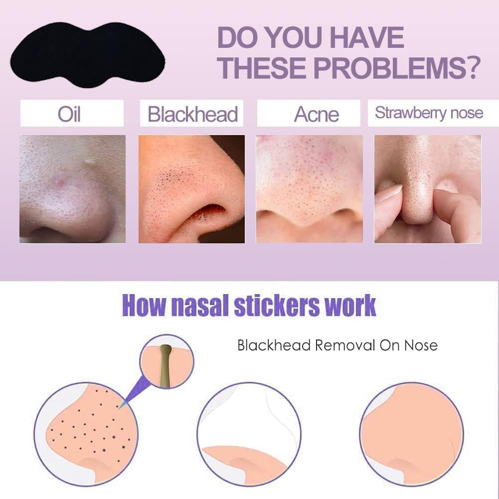 LAKYOU BEAUTY Charcoal Nose Pore Strips Cleansing (Removes Blackheads and Unclogs Pores, 10 Strips in Pack of 1 - Image 4