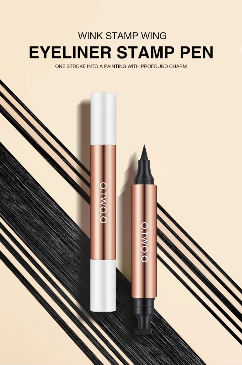 O TWO O Liquid Eyeliner, Cat Eyes Stamp Eyeliner Pen, Waterproof Fast Dry Double-ended Eye Liner For Women girls - Image 4