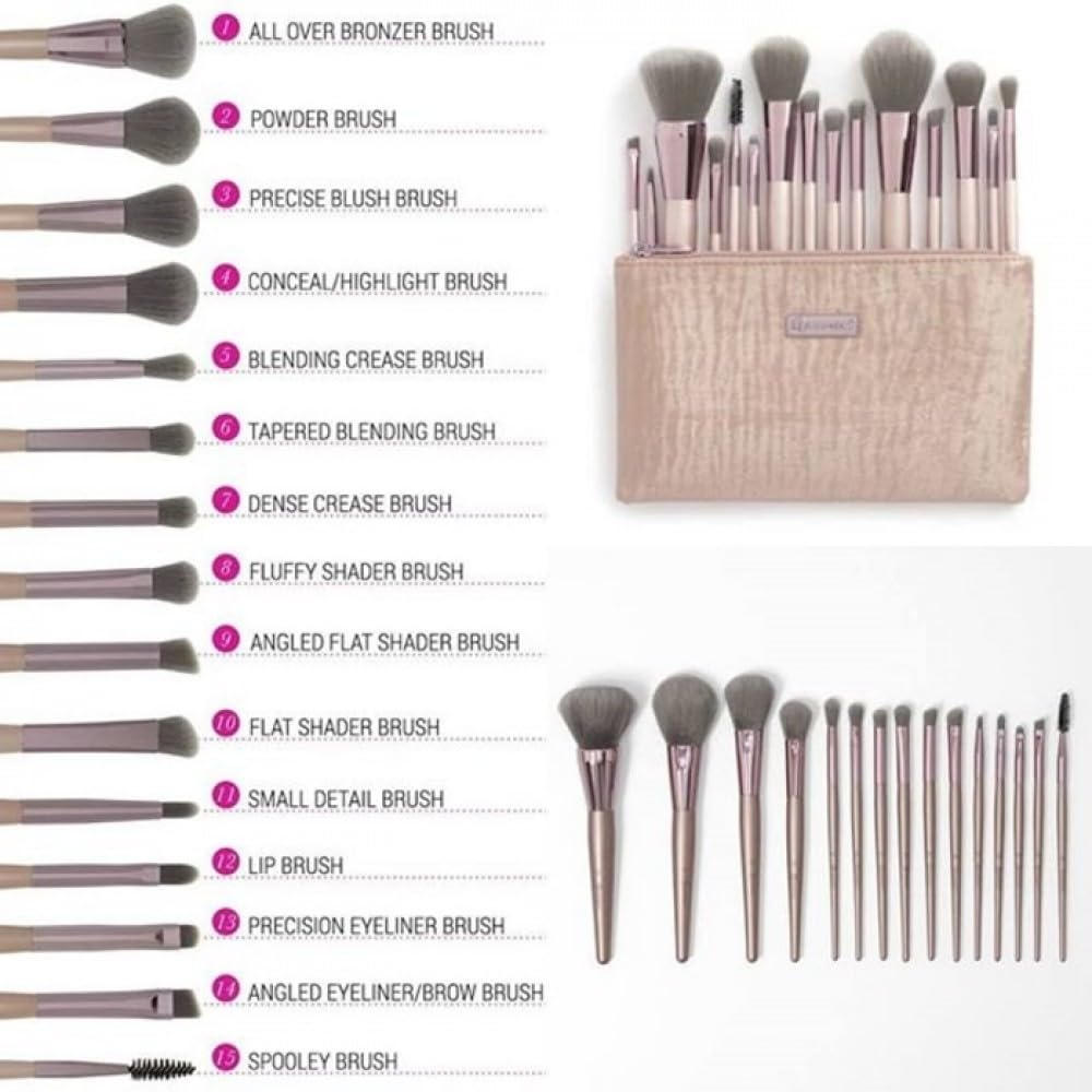 BH STUDIO PRO Lavish Elegance Makeup Brush Set (Pack of 15) - Image 7