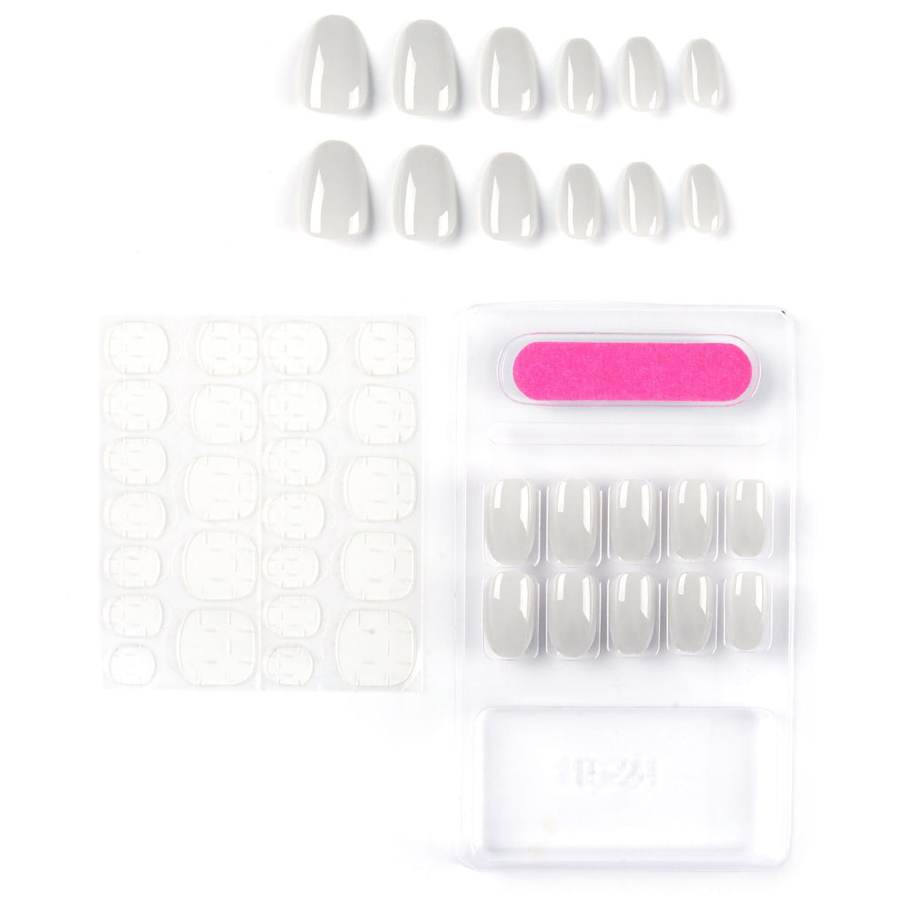 NAILWIND 24 Natural French Short False Nails Acrylic Full Cover Nails,Natural Fake Nails Delicate & Comfortable for Women and Girls (N21, 24 Count -Pack of 1) - Image 3