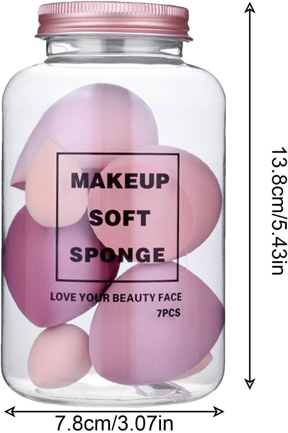 My Colors Makeup Sponge Set Beauty Blender with Egg Case, Soft Sponge For Liquid Foundation, Creams, and Powders?Latex Free Wet and Dry Makeup, 4 Big + 3 Mini -7 Pcs set - Image 4