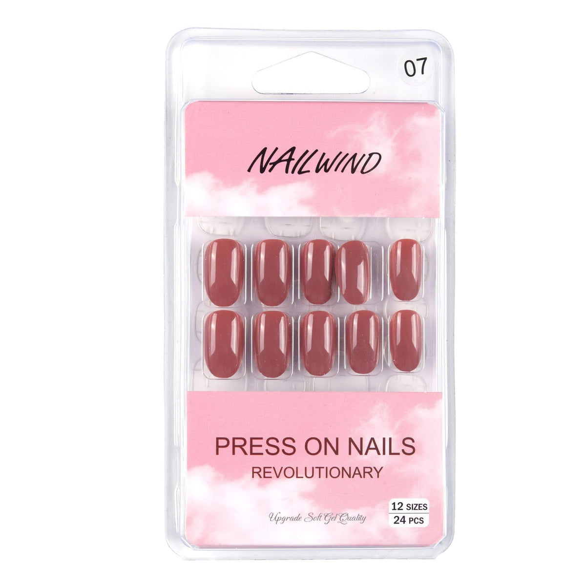 NAILWIND 24 Natural French Short False Nails Acrylic Full Cover Nails,Natural Fake Nails Delicate & Comfortable for Women and Girls (N07, 24 Count -Pack of 1) - Image 5