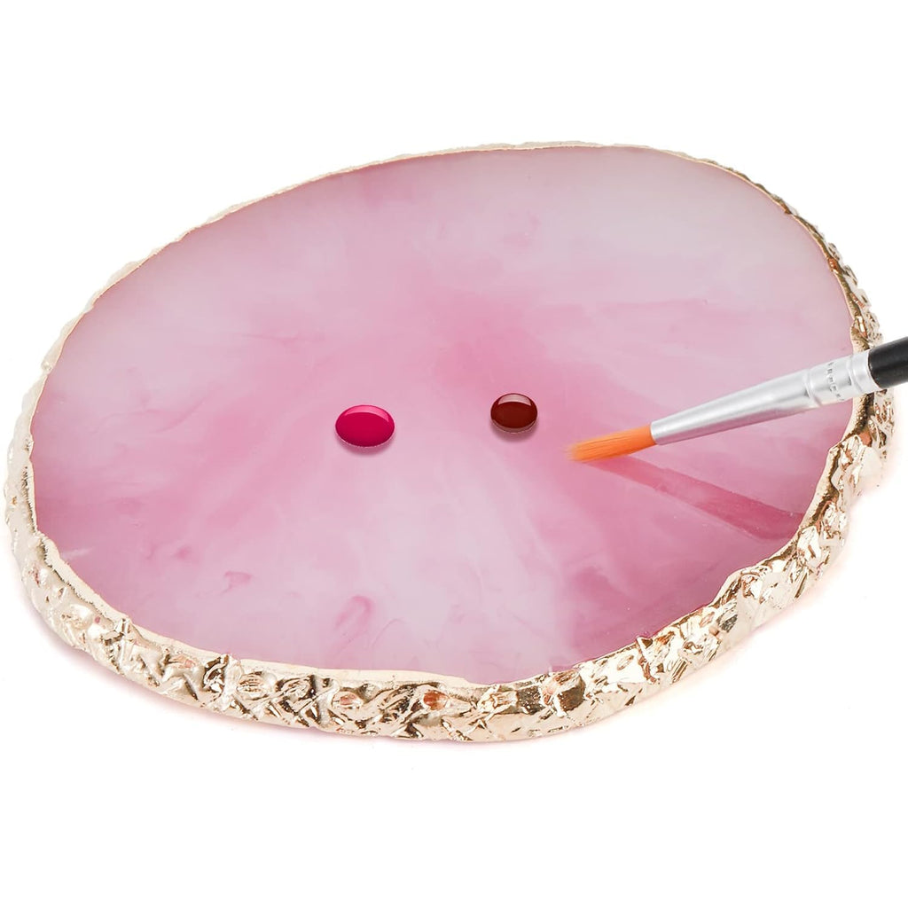 NAILWIND Resin Stone Nail Art Palette, Nail Mixing Palette with Diamond Base, Nail Art Cosmetic Mixing Palette Color Mixing Pigment Polish Holder Nail Art Painting Gel Palette Round Mix - 1 pcs - Image 3