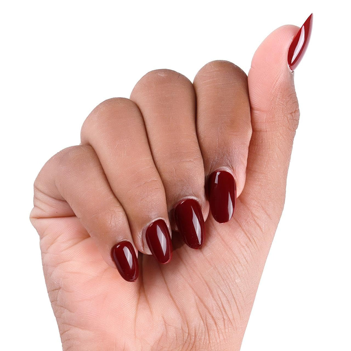 NAILWIND 24 Natural French Short False Nails Acrylic Full Cover Nails,Natural Fake Nails Delicate & Comfortable for Women and Girls (N08, 24 Count -Pack of 1) - Image 4