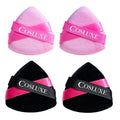COSLUXE 4Pcs Ultra-soft Triangle Puff - Premium Beauty Tool For Powder & Setting, Essential Portable Puffs For Travel & Daily Use, Applies Evenly- Essential Beauty Tools