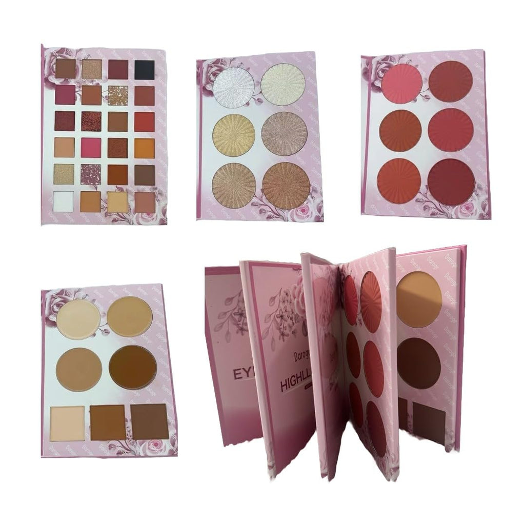 COSLUXE x Daroge All In 1 MakeUp Eyeshadow, Highlighters, Contour, Eyebrow, Blush Palette - Long Wearing Highly Pigmented Glitter Makeup Palette For Women Girls 120g - Image 3