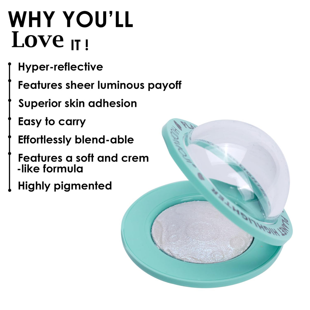 HUDAMOJI Planet Highlighter Collection, 4 Shimmering Shades, Cream Formula (rainbow, 5g) - Image 4